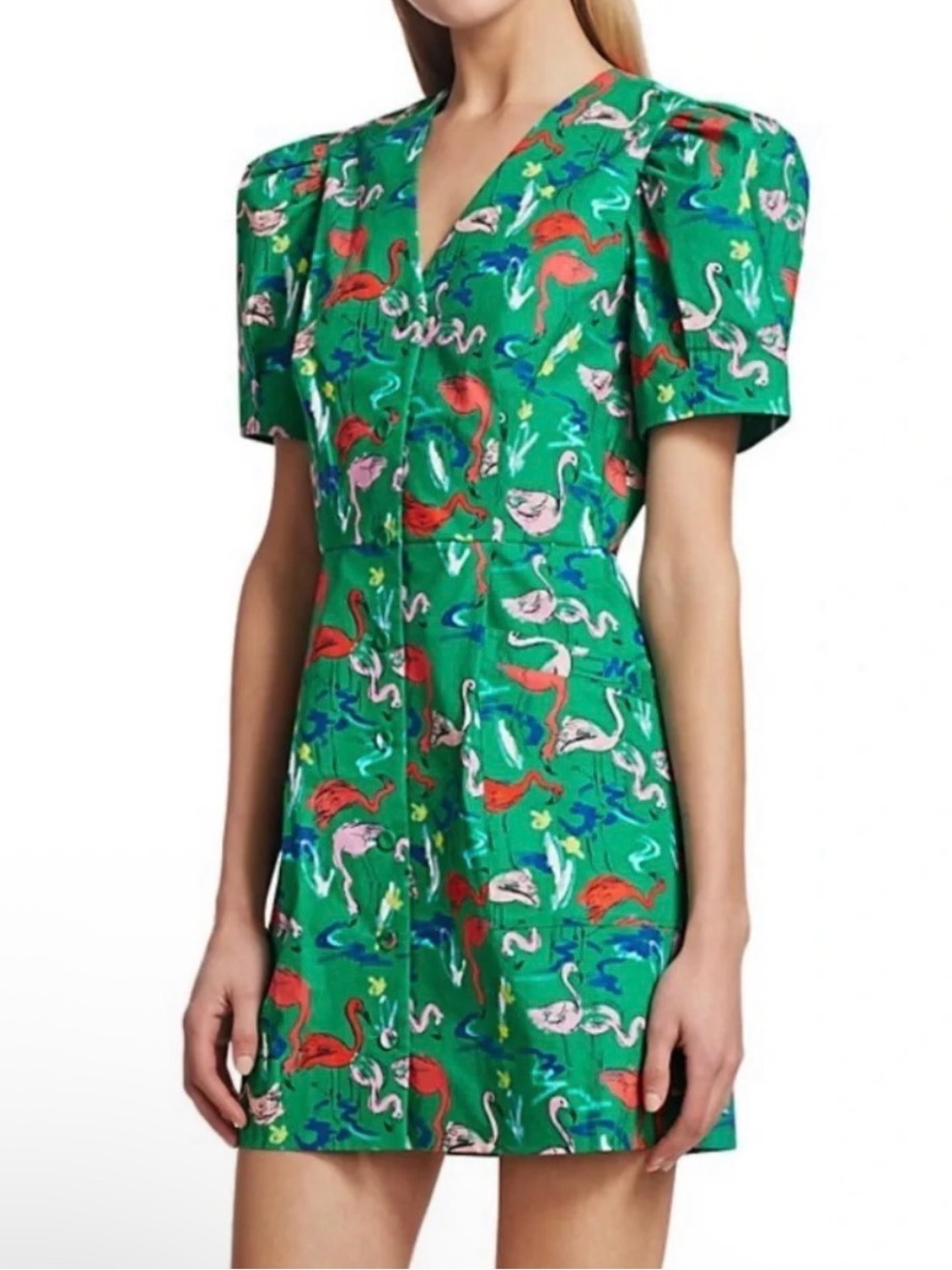 Tanya Taylor Augustine Dress Flamingo Green 4